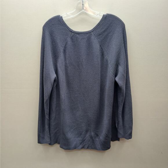 Athleta Merino Wool Blend Hanover V Neck Pullover Sweater Dark Gray Size XL - Picture 6 of 6